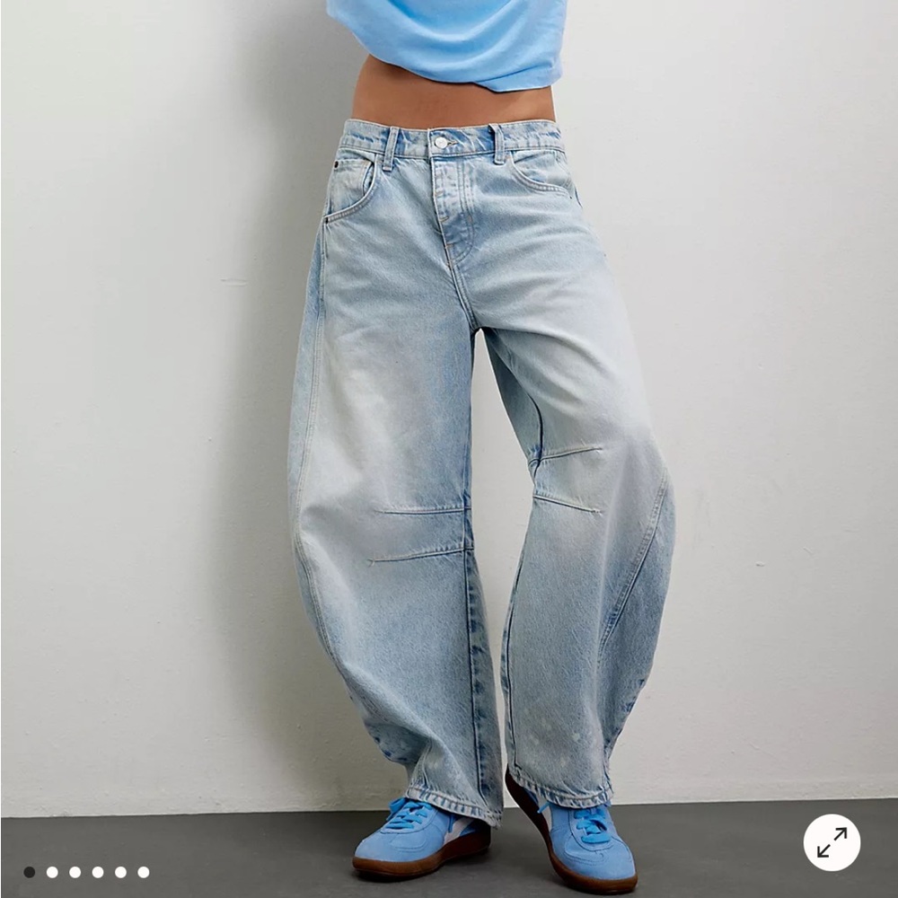 We The Free Good Luck Mid-Rise Barrel Jean
